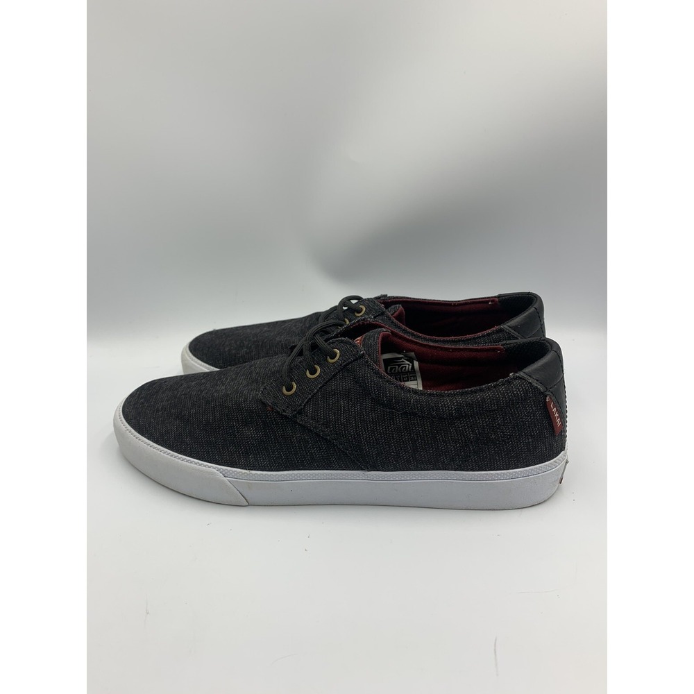 Lakai Skateboard Shoes Daly Black Textile Red Mens 8